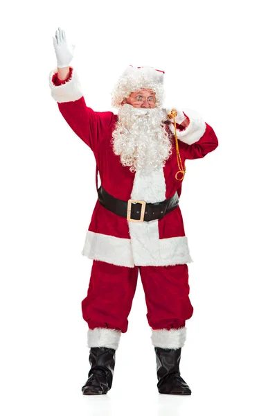 圣诞老人服装的人的画像 — 图库照片