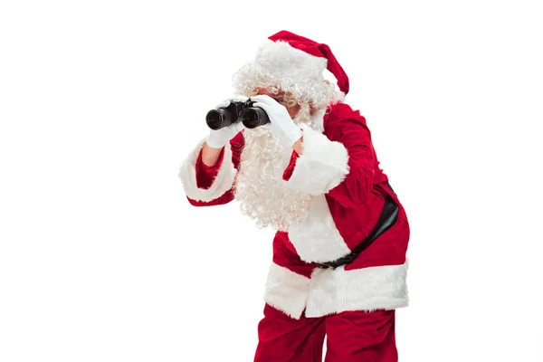 Retrato del hombre disfrazado de Papá Noel —  Fotos de Stock