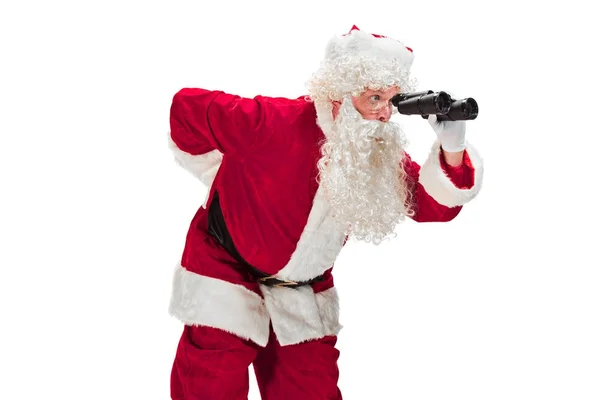 Retrato del hombre disfrazado de Papá Noel —  Fotos de Stock