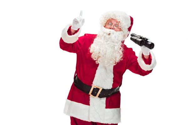 Ritratto di uomo in costume da Babbo Natale — Foto Stock