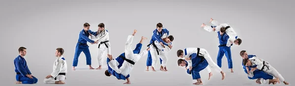 Los dos luchadores judokas luchando contra los hombres — Foto de Stock