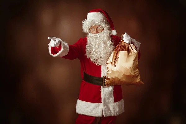 Retrato de homem em traje de Papai Noel — Fotografia de Stock