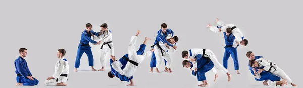 I due combattenti judoka combattono gli uomini — Foto Stock