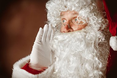 Santa Claus kılık adam portresi
