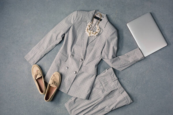 The collection of elegant clothes