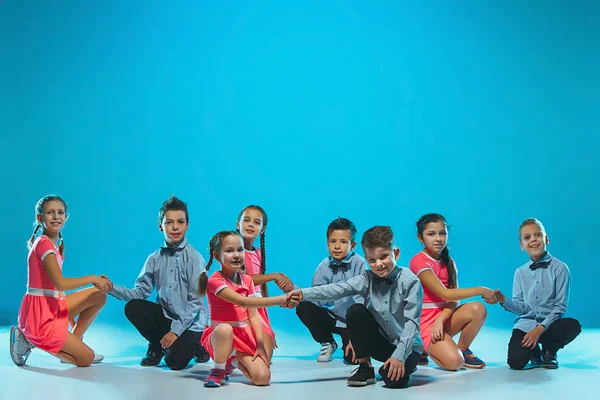 The kids dance school, ballet, hiphop, street, funky and modern dancers Royalty Free Stock Photos