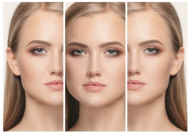 Güzel kız yüzü. Mükemmel cilt