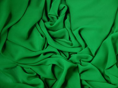 The green abstract cloth, fabric background and texture, curtain theater clipart