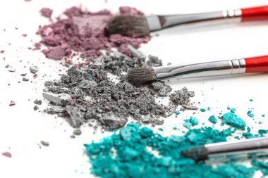 Arka plan için beyaz kapatma ezilmiş renkli göz farı