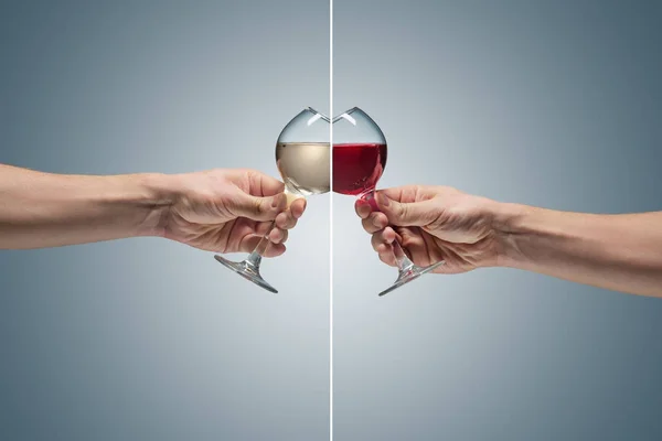 白ワインのグラスのクローズ アップ ビュー — ストック写真