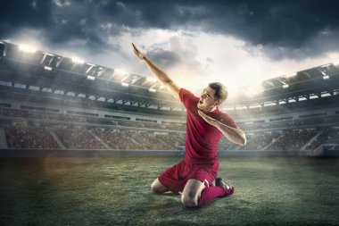 Sonra hedef stadyum alanında mutluluk futbol oyuncu