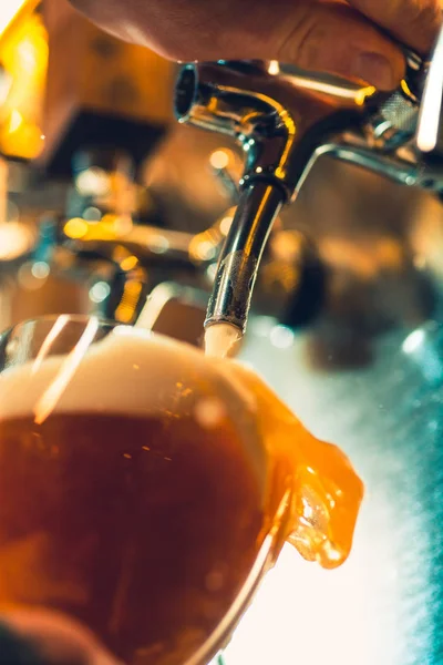 Beer taps in a pub — Stock Photo, Image