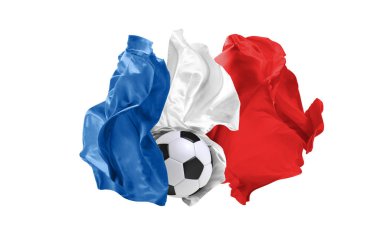 Fransa ulusal bayrak. FIFA Dünya Kupası. Rusya 2018