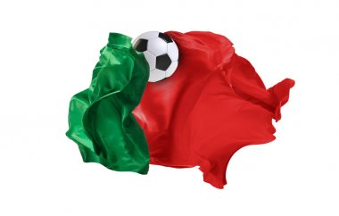 The national flag of Portugal. FIFA World Cup. Russia 2018 clipart