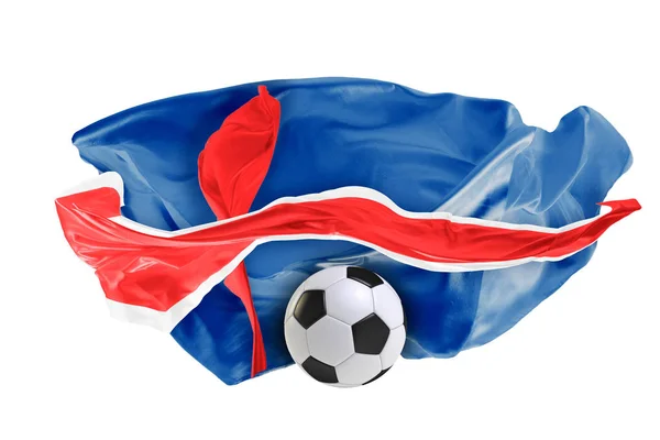 De nationale vlag van IJsland. FIFA World Cup. Rusland-2018 — Stockfoto