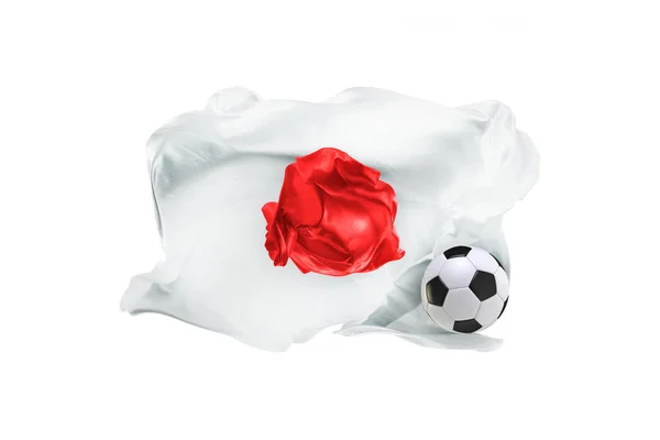 La bandera nacional de Japón. Copa Mundial de la FIFA. Rusia 2018 — Foto de Stock