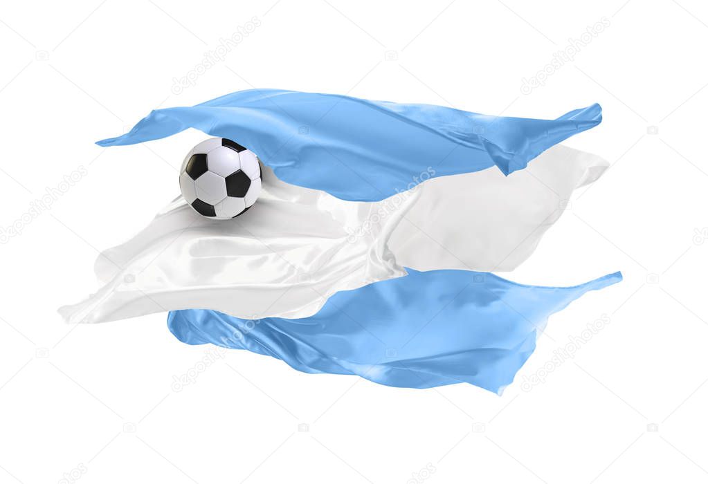 The national flag of Argentina. FIFA World Cup. Russia 2018