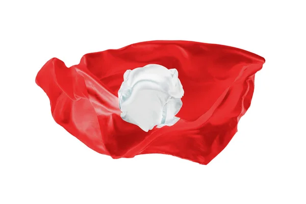 Государственный флаг Туниса. Чемпионат мира по футболу. Россия 2018 — стоковое фото