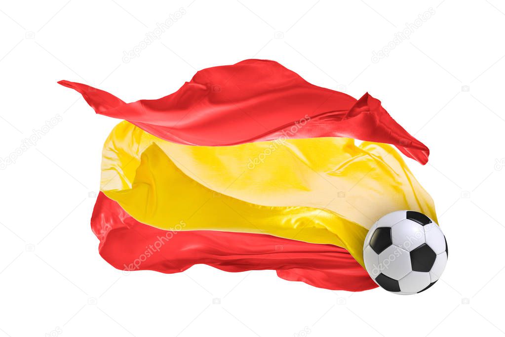 The national flag of Spain. FIFA World Cup. Russia 2018