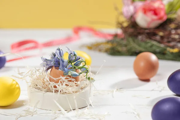 Beautiful easter table setting composition. — Stock Photo, Image