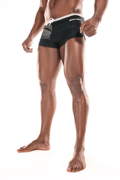 Silhouette Wet Man Muscles Back Flex Stock Image - Image 