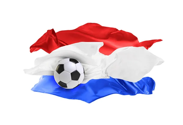 Bandera de colores Países Bajos con copyspace para su texto o imágenes, aislado sobre fondo blanco . —  Fotos de Stock