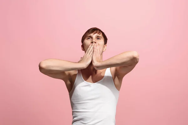 Ganar el éxito hombre feliz extático celebrando ser un ganador. Imagen energética dinámica del modelo masculino — Foto de Stock