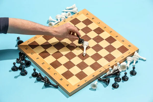 The chess board and game concept of business ideas and competition.