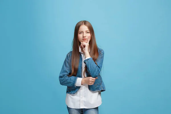 Young serious thoughtful teen girl. Doubt concept. — Stock Photo, Image