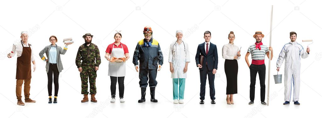 Montage about different professions