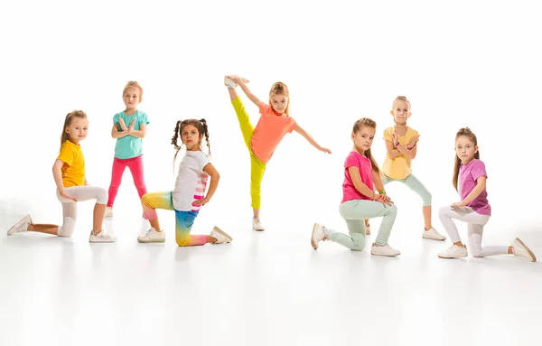 The kids dance school, ballet, hiphop, street, funky and modern dancers — Stock Photo, Image