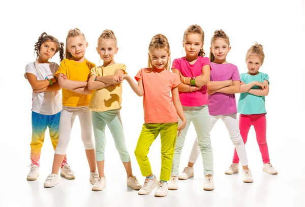 The kids dance school, ballet, hiphop, street, funky and modern dancers — Stock Photo, Image