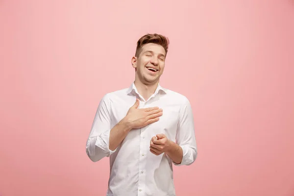 Ganar el éxito hombre feliz extático celebrando ser un ganador. Imagen energética dinámica del modelo masculino —  Fotos de Stock