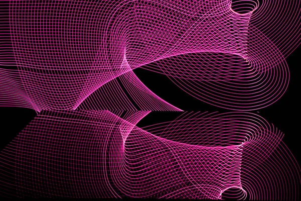 Bright neon line designed background, shot with long exposure, pink