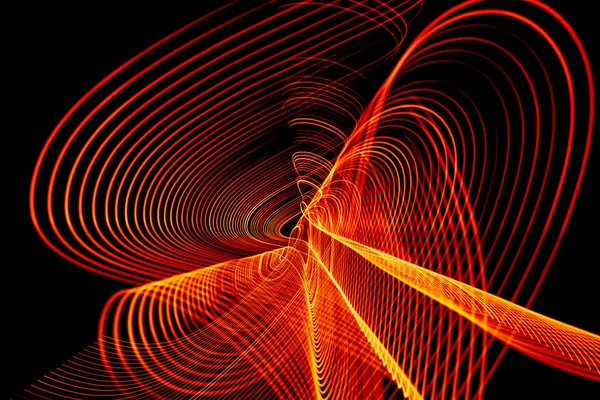 Bright neon line designed background, shot with long exposure, yellow red