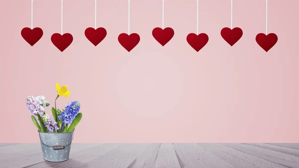 Biglietto per San Valentino. Design moderno, sfondo o carta da parati — Foto Stock