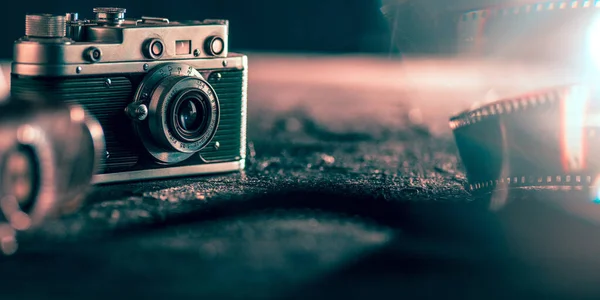 Close up of old retro things shooted with vintage style colors — Stock Photo, Image
