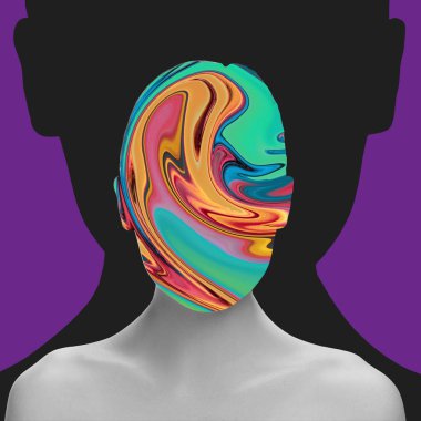 Moda sanat eseri, modern tasarım. Çağdaş sanat kolajı.