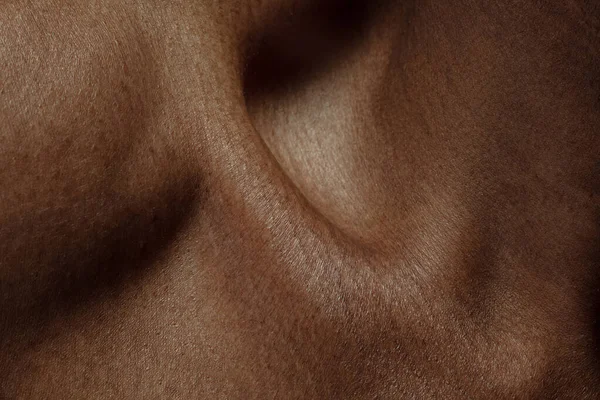 Texture de la peau humaine. Gros plan du corps masculin afro-américain — Photo