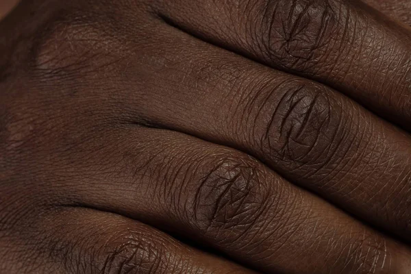 Texture of human skin. Close up of african-american male body — Stock fotografie