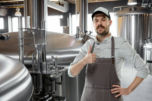 Professional brewer on his own craft alcohol production