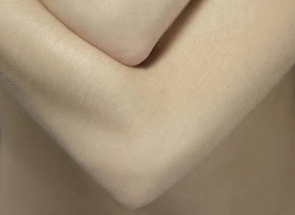 Texture de la peau humaine. Gros plan du corps humain caucasien bien entretenu — Photo