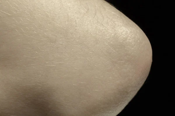 Texture della pelle umana. Primo piano del corpo umano caucasico ben tenuto — Foto Stock