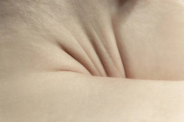 Az emberi bőr textúrája. Közelkép a jól karbantartott fehér emberi testről — Stock Fotó