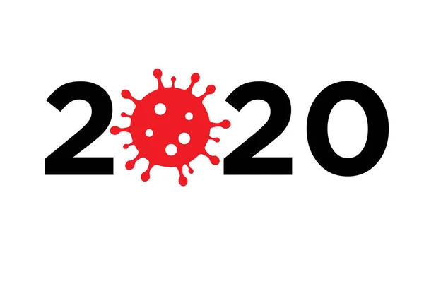 Korkunç koronavirüs salgınının yaşandığı yıl olan 2020 COVID-19 'un yıl sayısı açıklanmıştır. — Stok fotoğraf