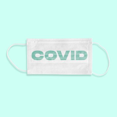 COVID ile koruyucu yüz maskesi, salgın hastalık yayılma konsepti, virüs 2020