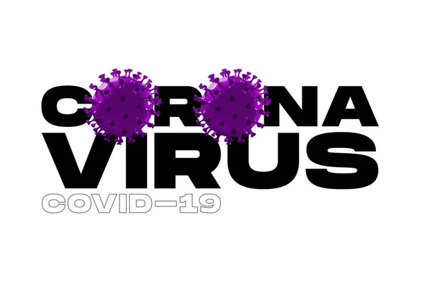 Modell för COVID-19 i ord CORONAVIRUS koncept för pandemisk spridning, virus 2020 — Stockfoto