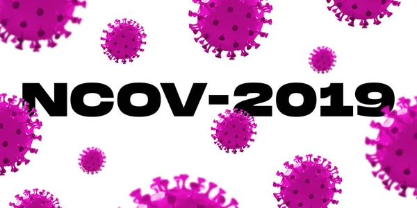 Modell för COVID-19 i word nCOV-2019 konceptet för pandemispridning, virus 2020 — Stockfoto