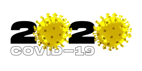 Modelo de COVID-19 en 2020 concepto de propagación pandémica, virus 2020 —  Fotos de Stock