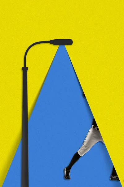 Modern design. Hedendaagse kunstcollage met papieren elementen. — Stockfoto